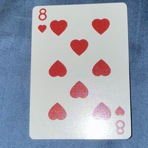 Coach Gold Trim Eight of Hearts Playing Card